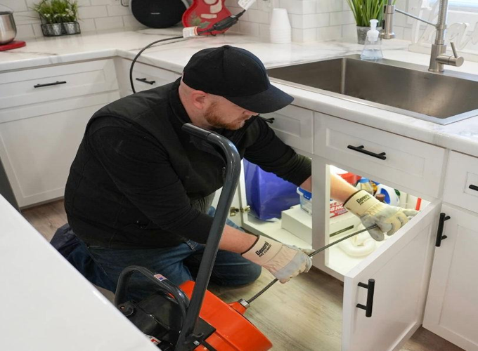 Residential drain cleaning service for kitchen and bathroom drains in Spokane WA