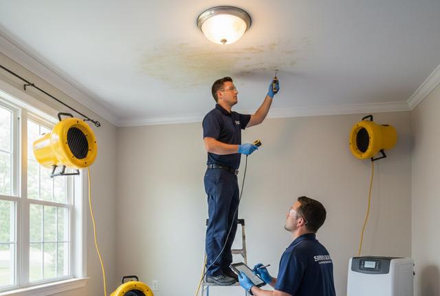 Ceiling leak repair service preventing water damage in Spokane WA
