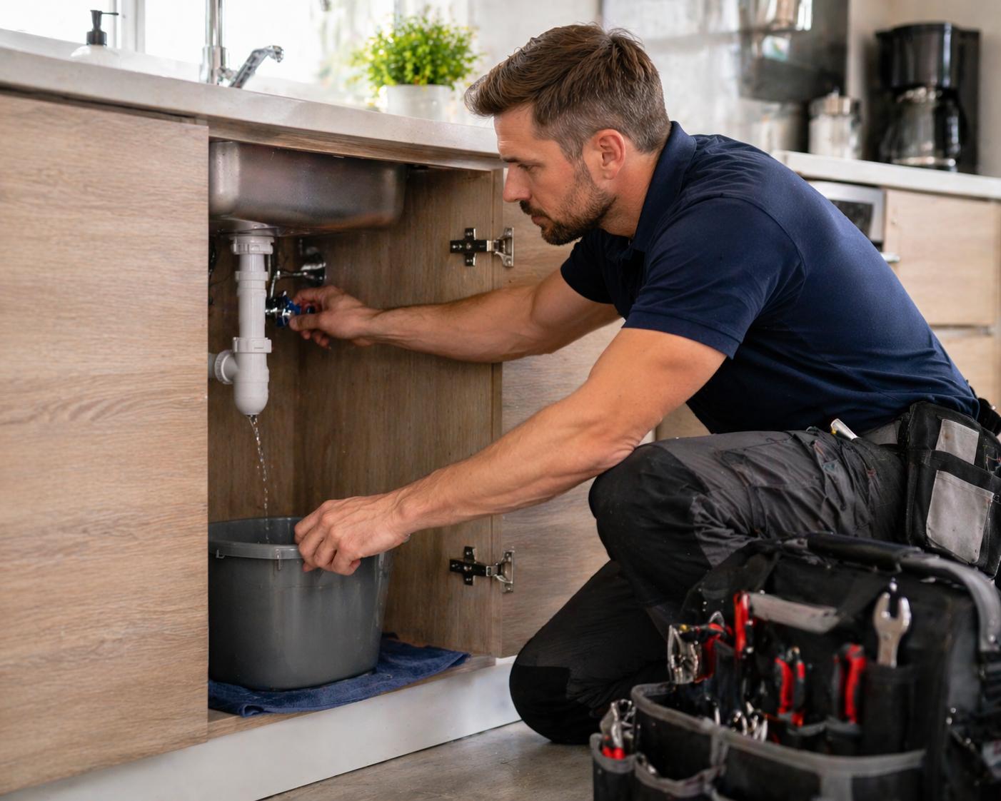 Residential leak repair service for kitchen and bathroom plumbing in Spokane WA