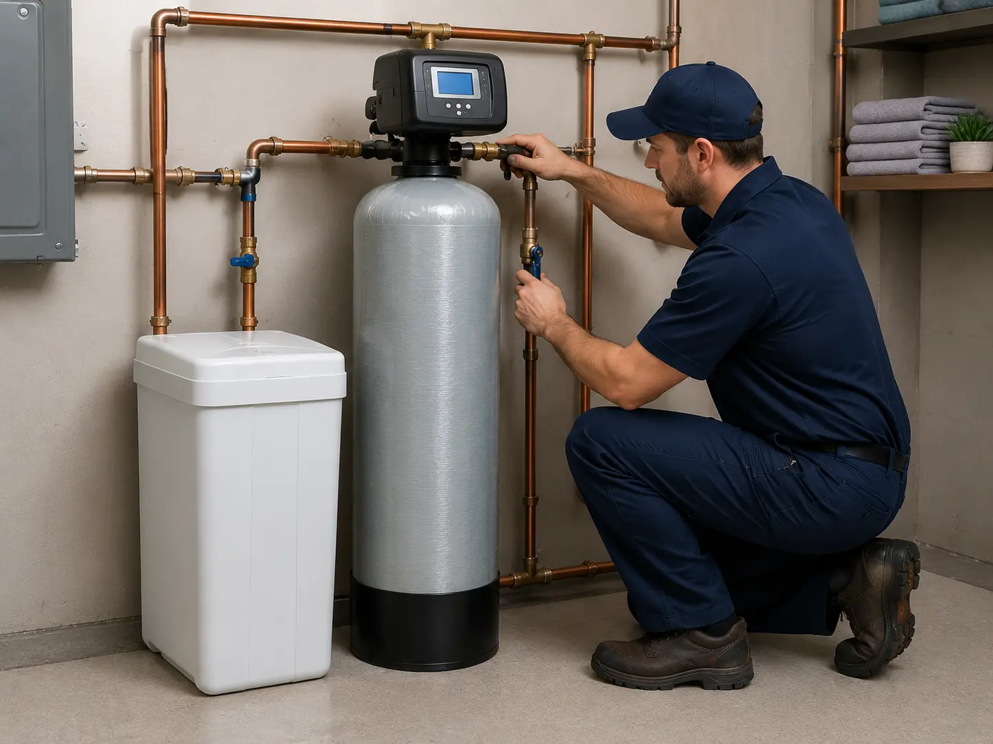 Residential water softener installation in Spokane, WA